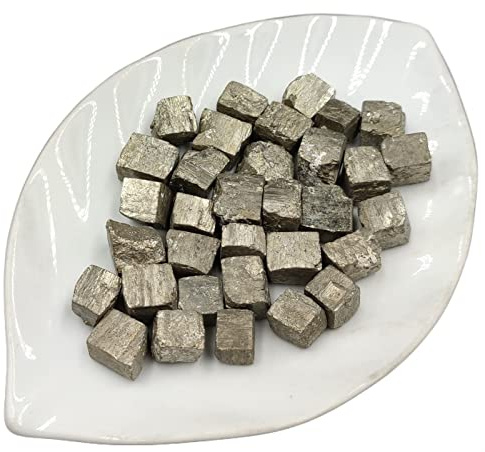 AMUCK 100 g lose natürliche Chalcopyrit-Pyrit-Würfel-Kristallsteine, Felssplitter, Trommelexemplar-Edelstein
