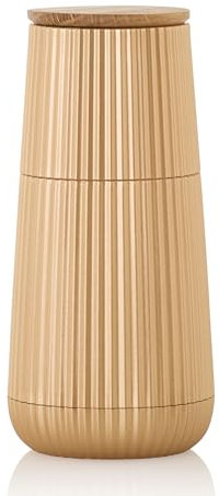 AdHoc MP154 Scape Pfeffer- oder Salzmühle, Relief-Design, Gold, mit CeraCut® Keramikmahlwerk, stufenlos einstellbar, leicht & benutzerfreundlich, in Geschenkverpackung