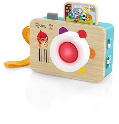 Baby Einstein + Hape, Fotocamera Giocattolo Learning Lens per Il Gioco di finzione, 6+ Mesi