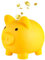 FANXIYA Sparschwein Pig Money Coin Bank Münze Sparbüchse Glücksschwein Spardose für Kinder Piggy Sparschwein für Hochzeit, Weihnachten, Halloween, Geburtstagsgeschenke (Gelb)