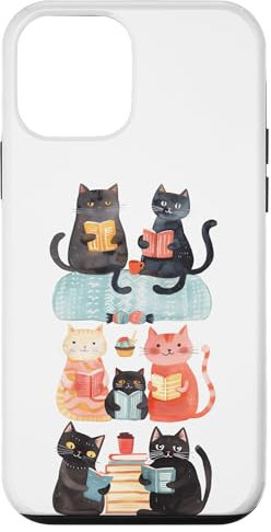 Hülle für iPhone 12 mini Cozy Cat Lesebuch
