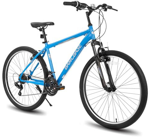 Hiland 29 Zoll Mountainbike, 21-Gang Doppel V-Bremsen MTB, Mountainbike für Erwachsene Männer Frauen Blau
