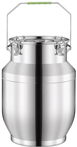 YYRHD-CZ Milchtank Aus Edelstahl, Milchtransportkanne, Flüssigkeitslagerbehälter, Lebensmittellagertank, Weinfass, Ölfass Mit Griff(10L)