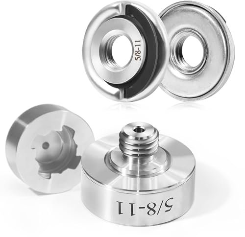 Swozzto 3PCS 5/8-11 Thread Quick Change Angle Grinder Nut Adapter Set, Stainless Steel, Metal, Angled, Disc Grinder Tool, Accessory
