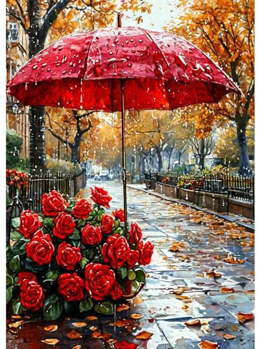 GHHKUD 5D Diamond Painting Kit Adultos, Pintura Diamante Paisajes de flores, Diamond Painting Kits Completo Manualidades Adultos DIY Cristal Pintura De Diamante Para, Painting Para Decoración 30x40cm