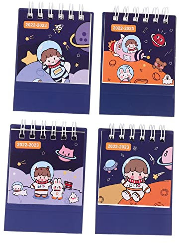 OFFSCH Mini-tischkalender Planer 2023 Jahr 4-teilig Monatskalender Für Büro Weihnachten Neujahr
