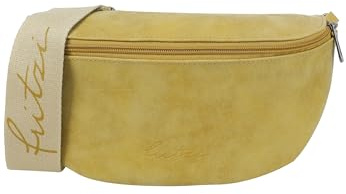 Fritzi Bum Vintage Crossbody Kunstleder Damen Bauchtasche Umhängetasche Festival City vegan 12 x 29 x 9 cm – Schwarz, Rosa, Braun, Mint, Gruen, Grau, Beige, Pink, Blau, Gelb, Rot