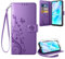 Coiwxmoi Coque pour Huawei P30 Lite + 1 Verre Trempé, Retro Design Housse Premium en Cuir PU Pochette de Portefeuille pour Porte Cartes Fonction Stand Flip Etui pour Huawei P30 Lite, Violet