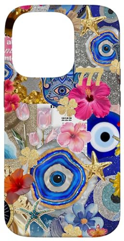 Evil Eyes Collage Protection Summer Case for iPhone 14 Pro