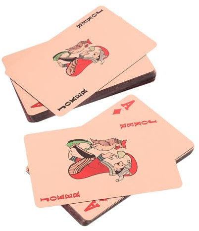 KOMBIUDA Pokerkarten aus Kunststoff Tragbare Leichte Spielkarten für Familienpartys und Brettspiel Poker Zubehör