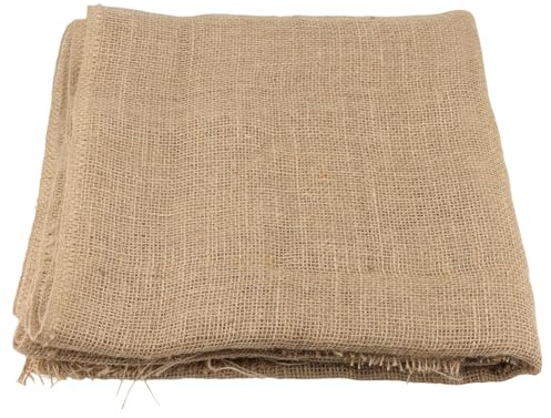 SENJEOK 10 Meter Jute Sackleinen Stoff Rolle, 40 Zoll breit gewebtes Jutematerial für Bastelprojekte, Taschen, Tischläufer, Polster