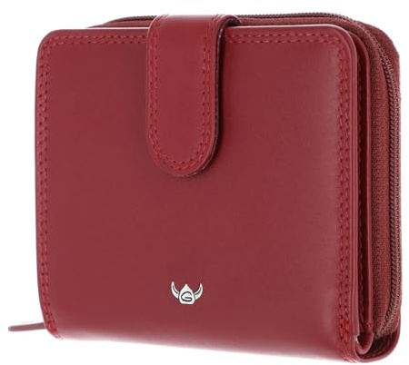Golden Head Leder Geldbörse Polo RFID Protect Minibörse mit Riegel 1006 Rot dunkelrot