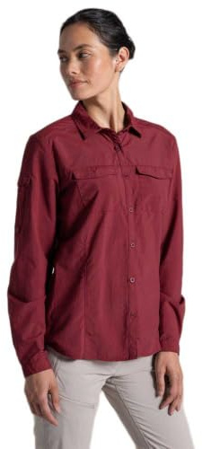 Craghoppers Damen NosiLife ADV III Bluse, Riad red, M