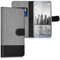 kwmobile Carcasa Compatible con LG G6 - Funda Protectora con Tapa Tarjetero y Soporte - Gris/Negro