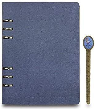 A5 nachfüllbar Notizbuch Clipbook Tagebuch PU Leder Business Notizblöcke Notebook mit Lesezeichen