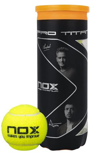 NOX Bote de 3 Pelotas de pádel Pro Titanium
