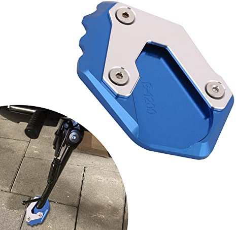 Fast Pro Motorrad Ständer Pad Extender Fuß Seitenständer CNC Extension Support Plate für R1200 GS LC 2013-2017 Blau