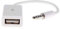 Coomoors Aux to USB Adapter, 3.5mm Macho Aux Audio Conector Jack Enchufe a USB 2.0 Hembra Convertidor Cable, Cable OTG Adaptador de Auxiliar Estéreo para Automóvil, Dispositivos de CD y DVD (White)