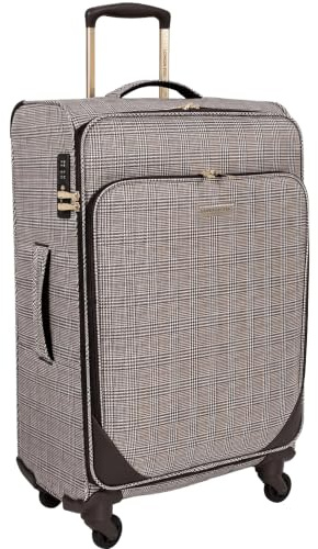 London Fog 26 Medium Suitcase - Luggage On 4 Single Spinner Wheels | Med 65L Capacity Suitcases, 26 Inch / 67cm Size, Drag Handle, Soft Shell, Built For Longer Trips, Breaks, Cruises LFL003