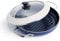 Blue Diamond Poêle à Griller Antiadhésive en Céramique Infusée aux Diamants de 28 cm avec Couvercle en Verre, Sans PFAS, Grillade, BBQ, Va au Four, Bleu