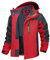 TACVASEN Regenjacke Herren Wasserdicht Atmungsaktiv Outdoorjacke Übergangsjacke Leicht Winterjacke Wasserabweisend Angeljacke Softshell Arbeitsjacke Winddicht Trekkingjacke(XXL, Rot)