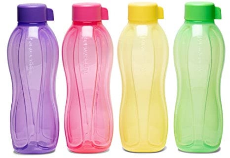 Tupperware Aquasafe Lot de 4 bouteilles de 1 l