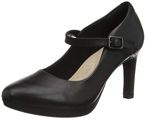 Clarks Damen Ambyr Shine Pumpe, Black Leather,36 EU