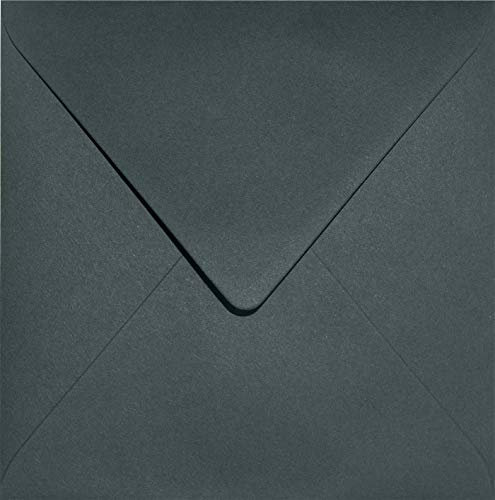 Netuno 25 quadratische Kuverts Schwarzwald-Grün 153x 153 mm 120g Keaykolour Holly farbige Briefumschläge Eco für Geburtstagskarten Glückwunschkarten Hochzeitskarten Grußkarten Papier Umschläge Natur