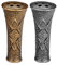 Henecka -Grabschmuck- Grabvase -Malva- wählbar in Bronze pat. & Aluminium pat.; mit oder ohne Sockel; inklusive Friedhofsbürste (Grabvase Bronze pat.)