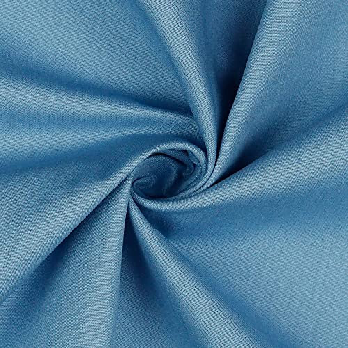 babrause® Baumwollstoff uni Jeans Blau Webware Meterware Popeline OEKOTEX 150cm breit - Ab 0,5 Meter