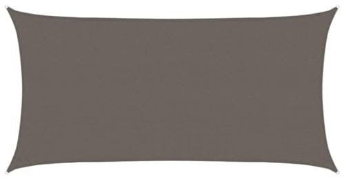 vidaXL Voile d'Ombrage Protection Voile Solaire Voile de Parasol Anti UV Jardin Patio Terrasse Balcon Extérieur 160 g/m² Anthracite 2,5x5 m PEHD