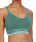 ANGOOL Sport BH Damen Einstellbarer Schultergurt Sport Bustier Damen Gepolstert Starker Halt Nahtlose Joggen Yoga Fitness Bra, 1er Pack, Grün, XL