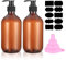 2 Pièces 500 ML Distributeur de Savon, Flacons Vides à Pompe à Pression Rechargeable, Bouteilles Vide Plastique pour Savon Shampoing Lotion Douche - Marron
