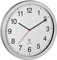 TFA Dostmann XL Funk-Wanduhr, 60.3545.02, analoge Funkuhr, gut ablesbar, ideal für Büro/Eingangsbereich, Silber-weiß, (L) 400 x (B) 50 x (H) 400 mm