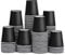 ENCHOL 100 Pack 3 oz Paper Cups, Small Mouthwash Cups, 3 oz Disposable Cup for Party, Picnic, Office, and Travel (Black)