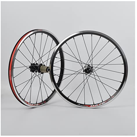 Faltrad Laufradsatz 20 Zoll 406/451 BMX Laufräder MTB Fahrrad Felge Scheibenbremse Schnellspanner Straight Pull Nabe 100/135mm 24 Löcher für 7 8