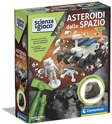 Clementoni- Scienza E Gioco Lab Spazio-Kit Esplorazione-Asteroide da Scavare, Playset Rover Esploratore con Astronauta, Laboratorio Scientifico 6 Anni-Made in Italy, Multicolore, 19320