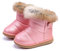 RVROVIC Kinder Baby Booties Jungen Mädchen Plüsch Warm Winter Schuhe Wandern Schneestiefel Kleinkind(1-Rosa)