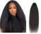 HotLulana Tape in Haarverlängerungen Echthaar Schwarz Kinky Straight Skin Seamless Echthaar Extensions Tape in Hair Double Sided Tape Hair Extensions 20stück 50g 24zoll (60cm) Tape Echthaar Extensions