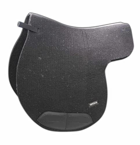 AMKA Filz Satteldecke Exclusiv VS extra starker Naturfilz mit Lederverstärkung, schwarz