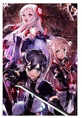 Anime Sword Art Online Poster 9 Leinwandposter Schlafzimmer Dekor Sport Landschaft Büro Zimmer Dekor Geschenk Rahmen Stil 30 x 45 cm