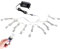 AIBOO Linkable LED-Unterschranklicht-Set, 12 V, Mini-Einbaustrahler, dimmbar, mit Fernbedienung und CE-gelistetem Adapter für Akzentbeleuchtung (9 Warmweiß)