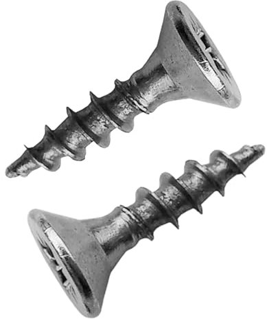 Wood Screws Zinc Plated Silver Full Thread Self Tapping M2 Long 2.5 x 10mm (0.1 x 0.39) Box of 250pcs