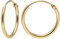 trendor Damen-Ohrringe Gold 585 / 14K Creolen Breite 1,3 mm Ø 15 mm 15171