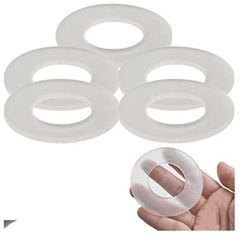 ICAMAS 5 Stück Ablaufventil Wasserstoppdichtung for Ge-be-rit Silikonkautschuk Spülventil Dichtungsscheibe Membran 816.418.00.1 Toilettentank Zubehör