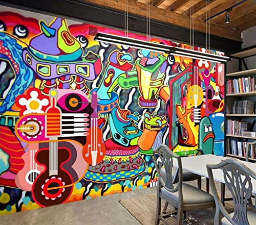 Graffiti-Fototapete für Bar, Café, Club, Restaurant, Dekor, Wandtapete * 430 cm x 300 cm (169,3 x 118,1 Zoll)