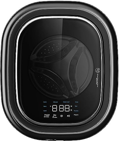 Lavadora y secadora completamente automática, Lavadora compacta eléctrica montada en la pared, Mini lavadora de ropa interior de 1450 W, Lavado hirviendo a alta temperatura, para baño, cocina