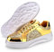 Padgene Womens Sparkly Shoes Tennis Bling Sneaker Casual Lightweight Breathable Shiny Sequin Lace Up Shoes Gold