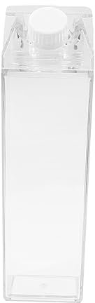 yuwqqoajv Wide Water Bottle - Leak-Proof With Large Capacity And Food Carton Water Bottle Plastic Milk Carton Water Plastic Water, transparent, 1000ML