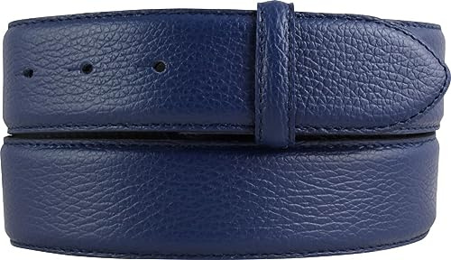 BELTINGER Gürtel mit Pigmentprägung und Steppnaht ohne Schnalle 4 cm | Modischer Ledergürtel für H-Schnalle 40mm Damen Herren | Jeans-Gürtel 4cm